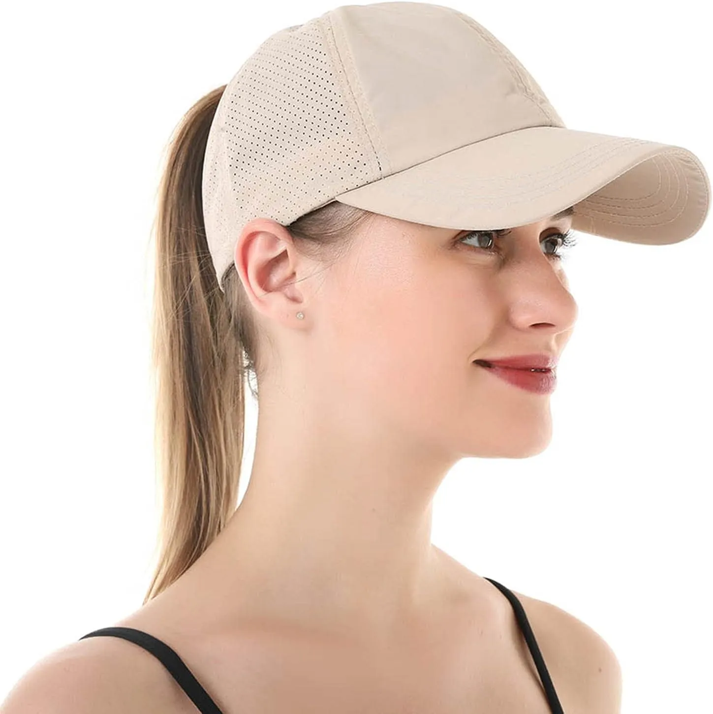 Muryobao 2 Packs Womens Criss Cross Ponytail Baseball Cap High Messy Bun Ponycap Quick Drying Mesh Outdoor Sports Travel Hat