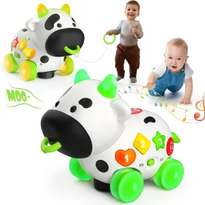Musical Cow Baby Toys 6-12-18 Months, 1 Year Old Boy Girl Toys for 1st Birthday Gifts, Bilingual Learning Educational Toddler Toy for 1-2, 6 7 8 9 10 Months Old Baby Gifts