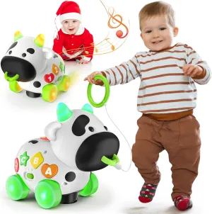 Musical Cow Toys for 1  Year Old Boy Girl, Bilingual Baby Toy 6-12-18 Month, 1 Year Old Boy Toys, 1 Year Old Girl Gift, Learning Toddler Toy Age 1-2, First Christmas 1st Birthday Gift