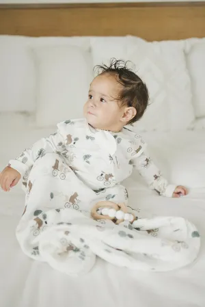 Muslin Lightweight Sleep Bag 0.5 TOG - Bears on Bikes