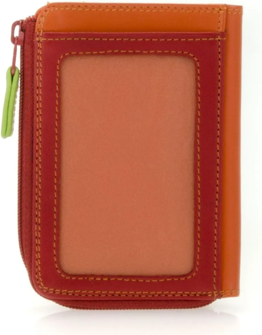 mywalit Small Zip Leather Purse | 3 Card Slots | ID Window & Coin Pocket | Jamaica | Stylish & Compact Accessory for Men & Women | Perfect for Everyday Use
