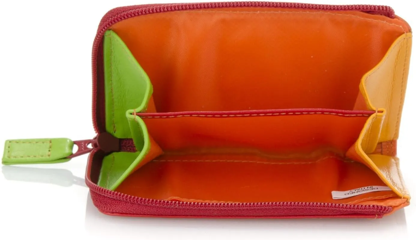 mywalit Small Zip Leather Purse | 3 Card Slots | ID Window & Coin Pocket | Jamaica | Stylish & Compact Accessory for Men & Women | Perfect for Everyday Use