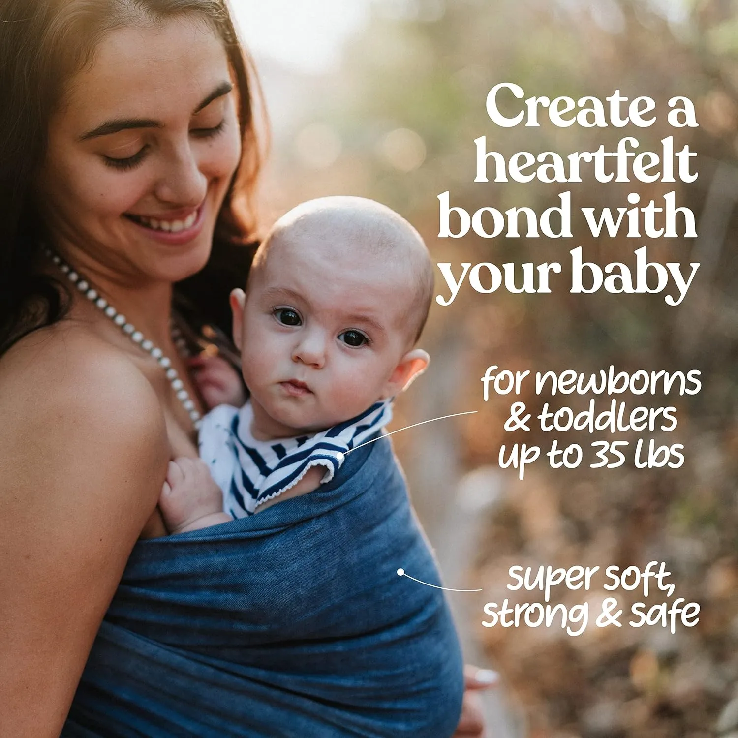 Nalakai Luxury Ring Sling Baby Carrier, Soft Linen Blend Baby Sling, Baby Wrap, Wear Your Little One Close to Your Heart, Comfort, Style