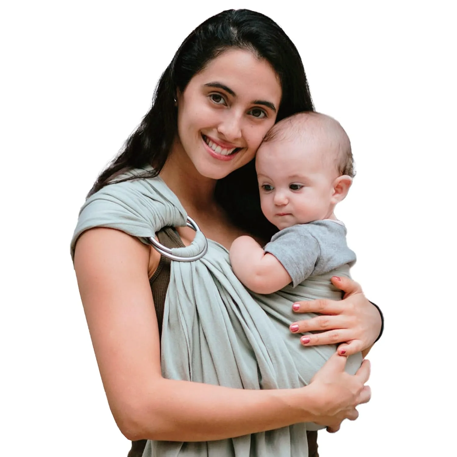 Nalakai Luxury Ring Sling Baby Carrier, Soft Linen Blend Baby Sling, Baby Wrap, Wear Your Little One Close to Your Heart, Longer Length