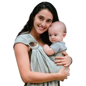 Nalakai Luxury Ring Sling Baby Carrier, Soft Linen Blend Baby Sling, Baby Wrap, Wear Your Little One Close to Your Heart, Longer Length