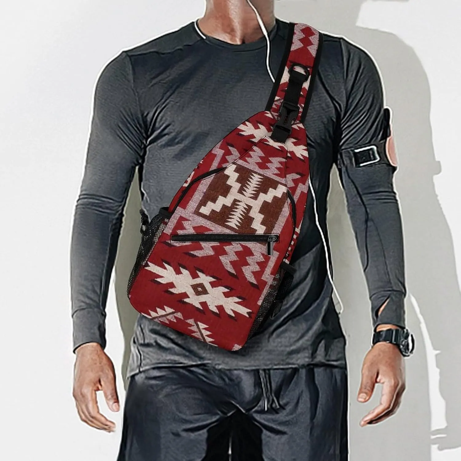 Native American Storm A Spacious And Large Capacity Portable Adjustable Chest Bag