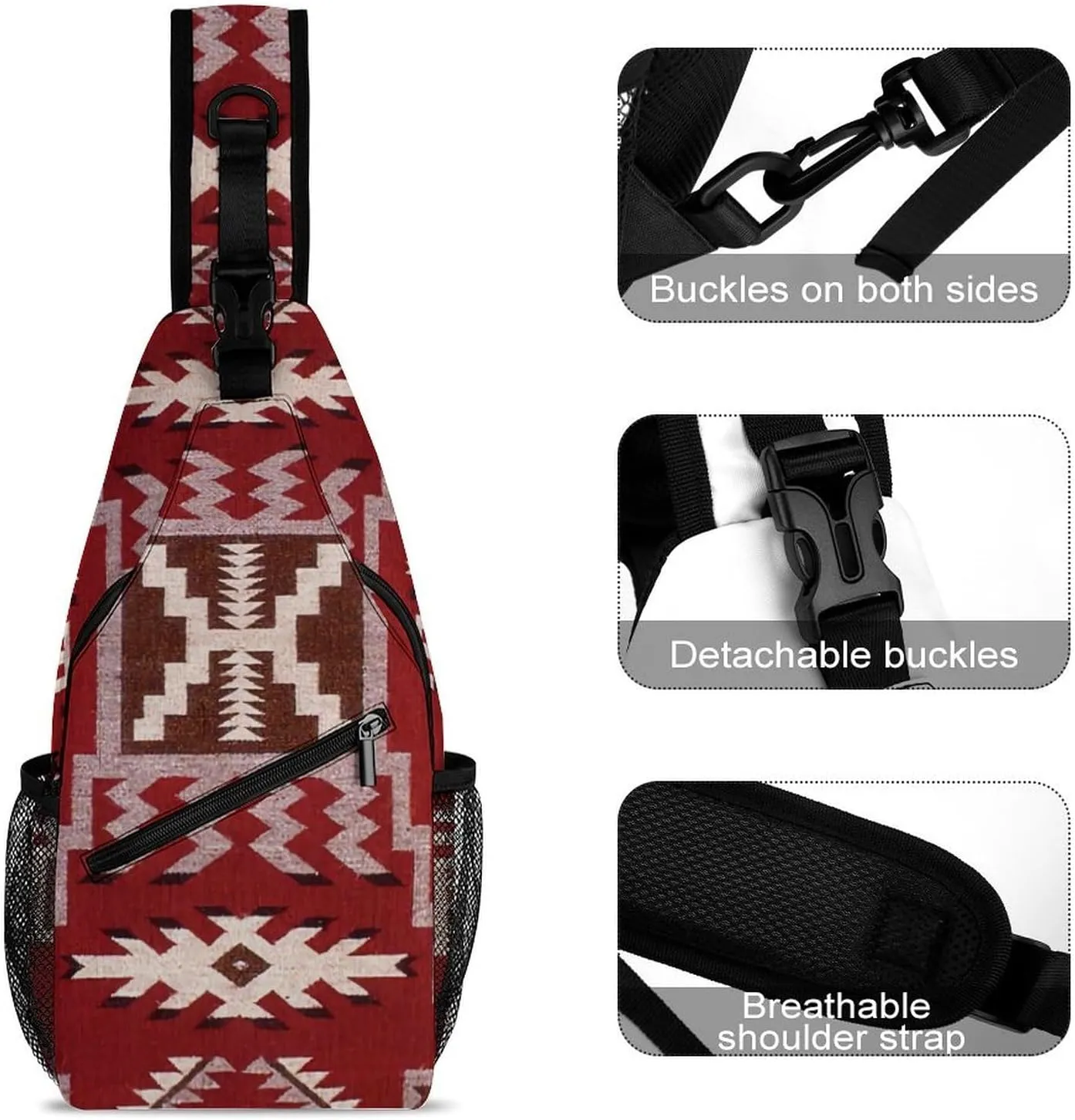 Native American Storm A Spacious And Large Capacity Portable Adjustable Chest Bag