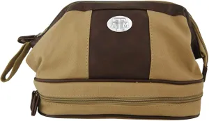 NCAA Texas A&M Aggies Men's Canvas Concho Toiletry Bag, Khaki, One Size