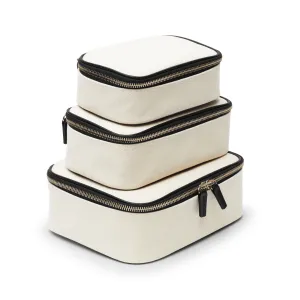 Nested Travel Organizer Trio in Canvas Natural Canvas/Black
