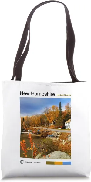 New Hampshire Travel Art - USA Souvenir America - American Tote Bag