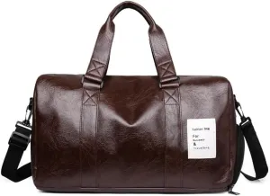 New short travel bag fitness bag tide female yoga sports training bag male handheld travel bag(Brown)