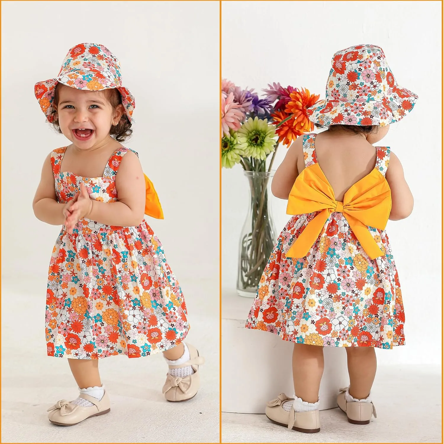 Newborn Infant Baby Girl Dress Toddler Girl Clothes Halter Backless Sleeveless Flower Sundress Summer Dresses for Girl
