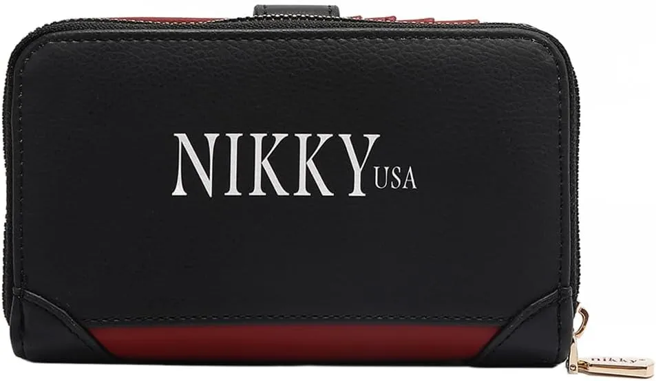 Nicole Lee NIKKY Compact Wallet, Vegan Leather, 8 Card Slots (TRIO)