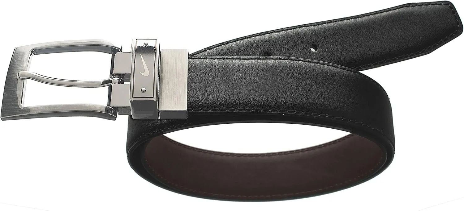 Nike Men's Swoosh Laser Loop Reversible Belt