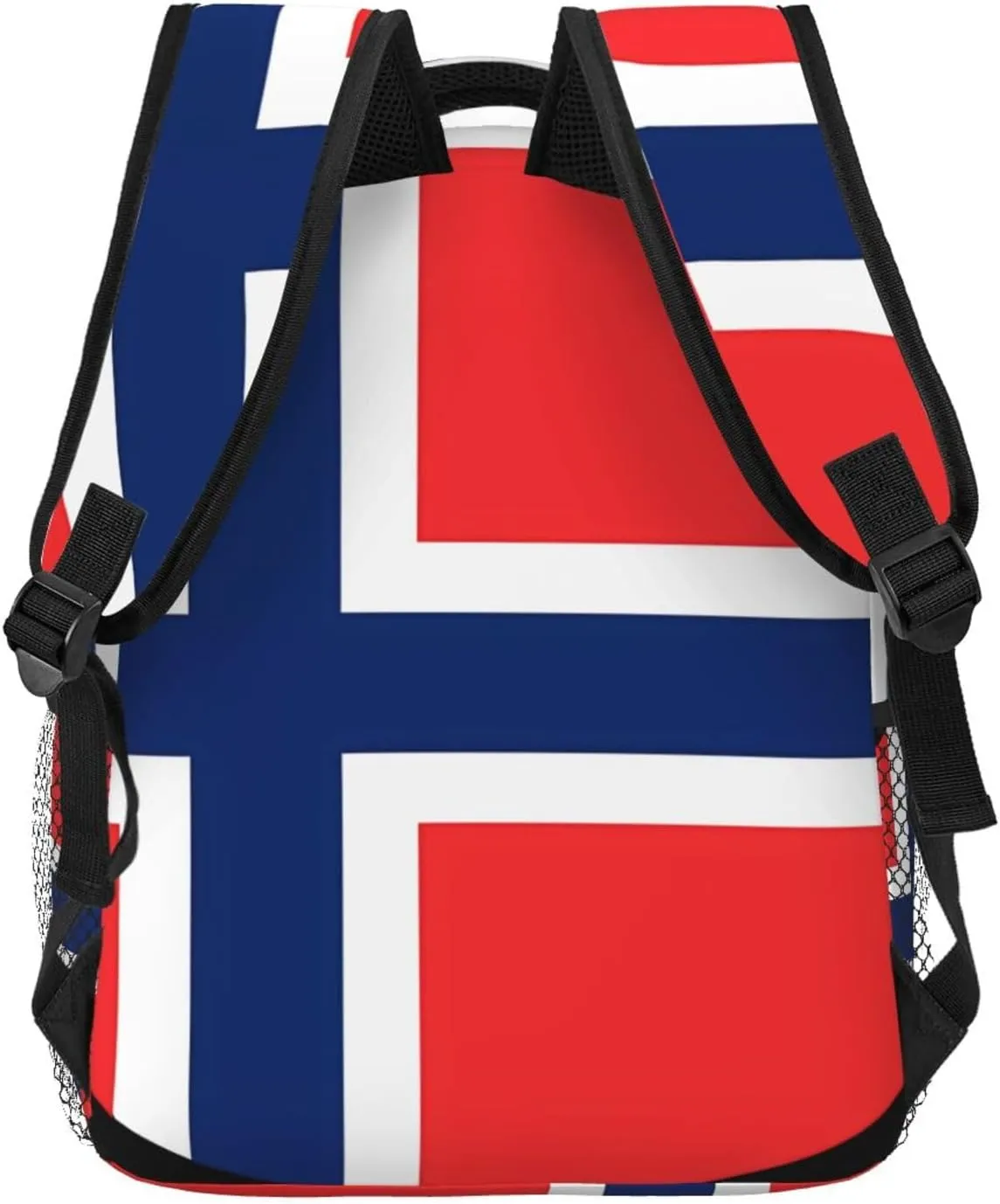 Norway Norwegian Flag Round Backpack Casual Laptop Backpack Double Shoulder Bag Lightweight Backpack For Women Men Travel