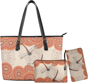 Novelty Handbag Wallet Purse for Women,Handbag Wallet Combo Personalized Hobo Bag Work Tote Bag with Wallet Set