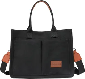 Obosoyo Canvas Tote Bag Purses for Women Large Canvas Work Shoulder Bags Casual Crossbody Purse for Travel Daily