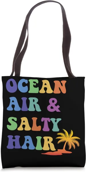 Ocean Air and Salty Hair Summer Travel Best Beach Essentials Tote Bag