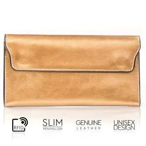 Otto Angelino Genuine Leather Business Wallet, Handheld Clutch and Travel Purse