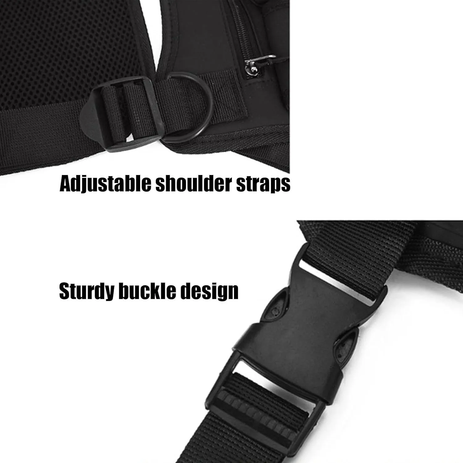 Outdoor Chest Bag for Men, Adjustable Multifunctional Chest Bag, 2025New Lightweight Hiking Climbing Bag with Fixing Strap (Gray)