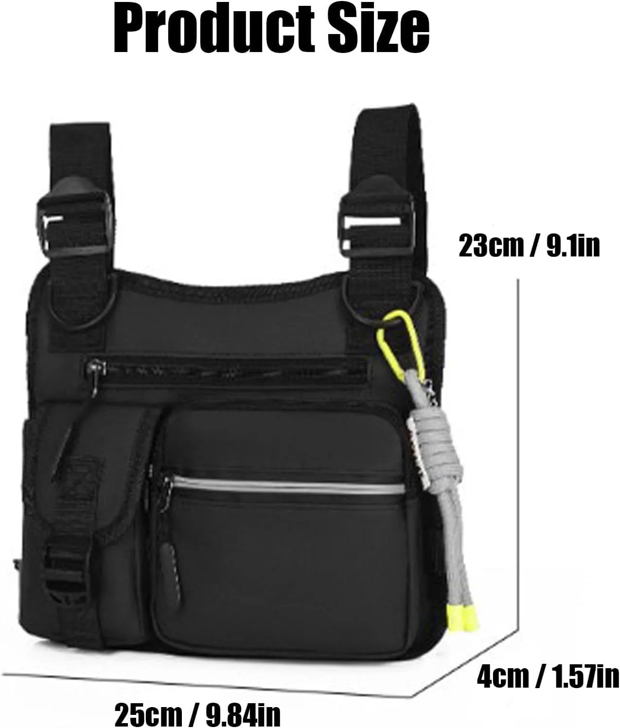 Outdoor Chest Bag for Men, Adjustable Multifunctional Chest Bag, 2025New Lightweight Hiking Climbing Bag with Fixing Strap (Green)