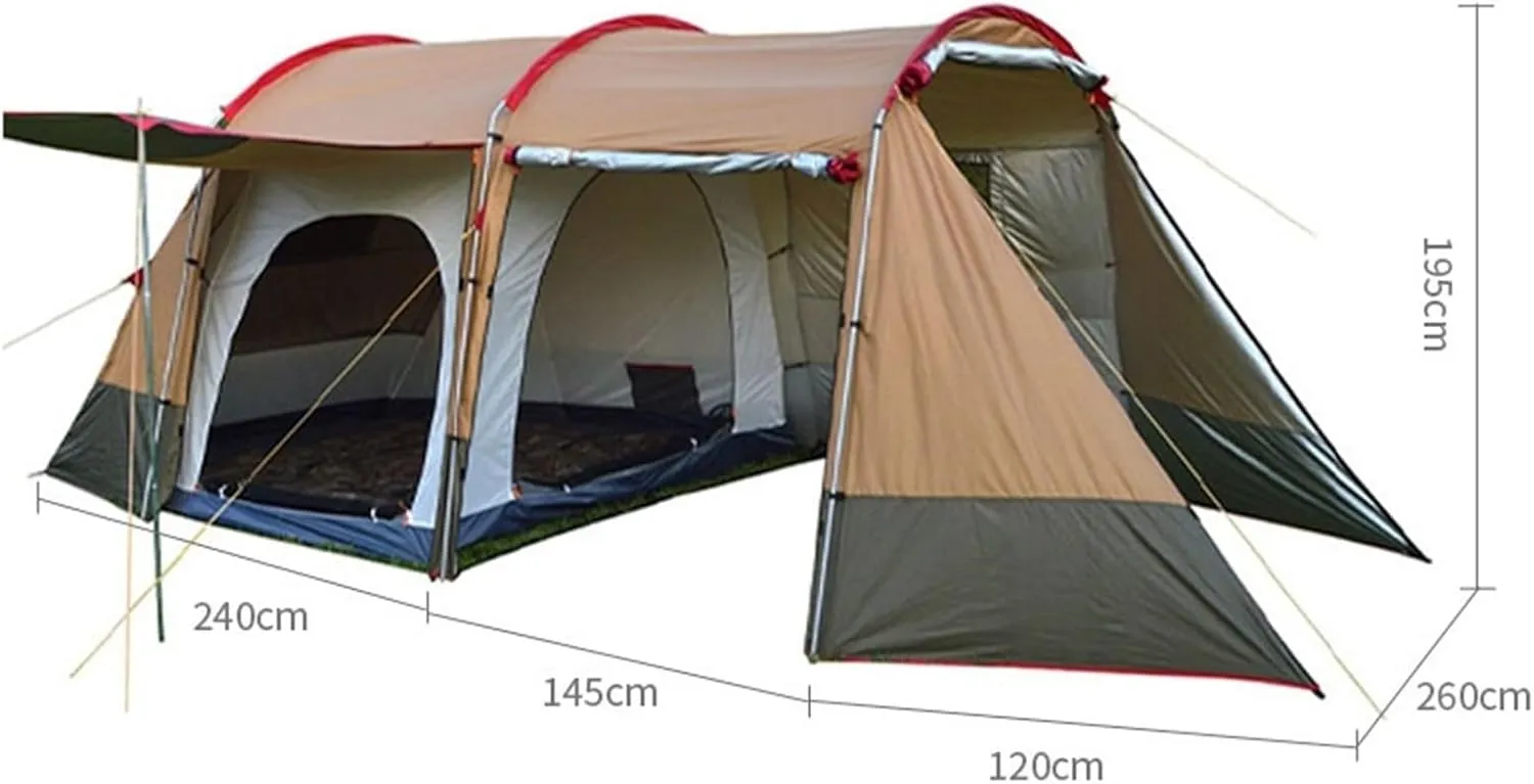 Outdoor Open Camp Tent Travel Self -Driving Large -Capacity Double -Layer Rainproof Household Thickened
