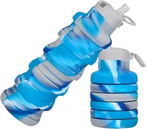Outdoor Sports Silicone Foldable Water Cup Creative Cycling Travel Fitness Portable Water Bottle Camouflage Cup(3)