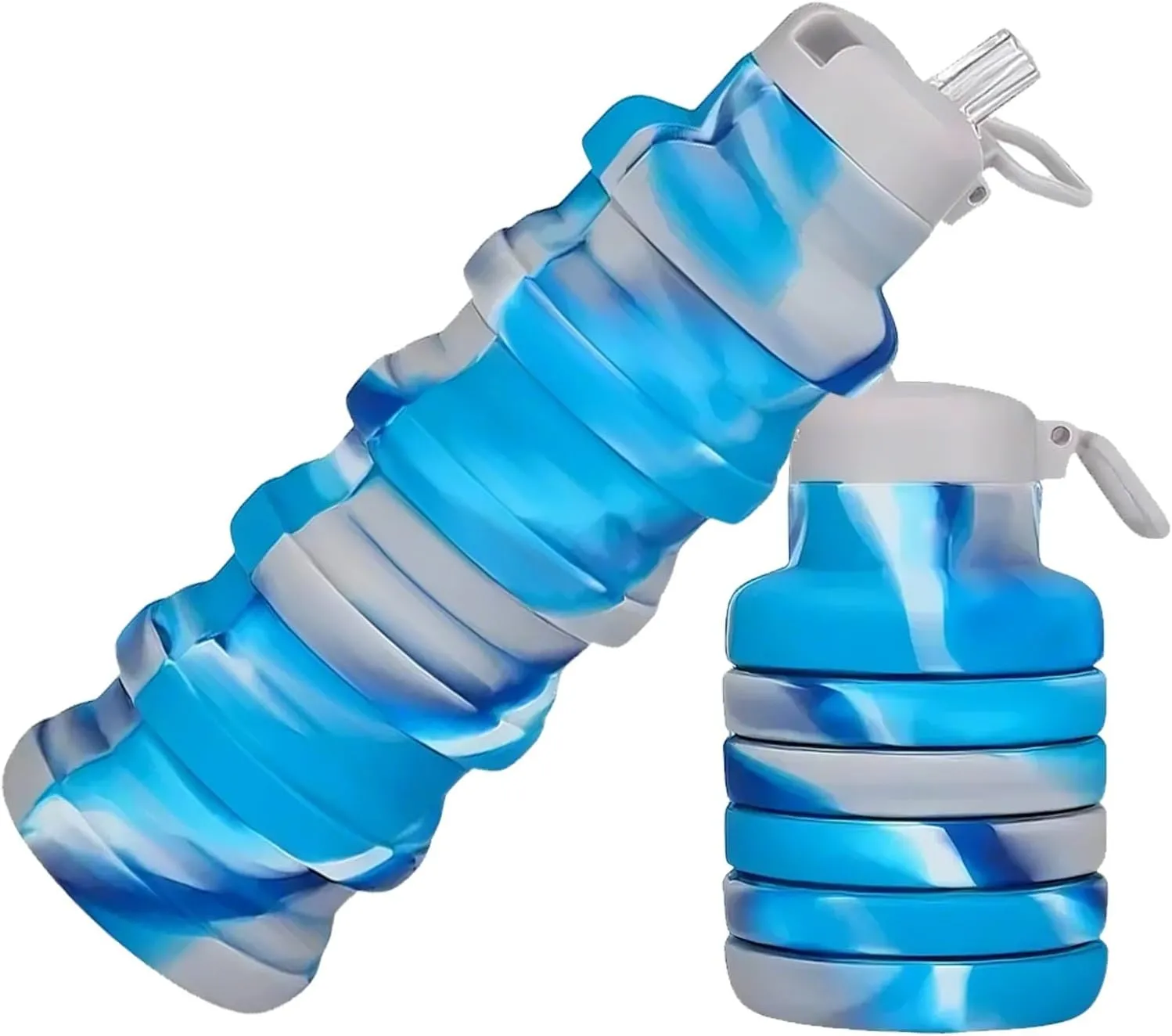 Outdoor Sports Silicone Foldable Water Cup Creative Cycling Travel Fitness Portable Water Bottle Camouflage Cup(3)