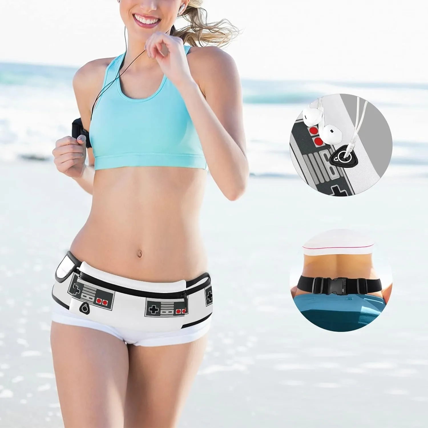 Oyihfvs Adjustable Running Belt, Fanny Pack Waist Pack, Runners Bag, Sports Hiking Fitness Exercise Gym Pouch for Women Men Accessories