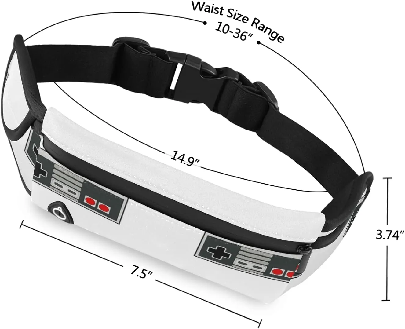 Oyihfvs Adjustable Running Belt, Fanny Pack Waist Pack, Runners Bag, Sports Hiking Fitness Exercise Gym Pouch for Women Men Accessories
