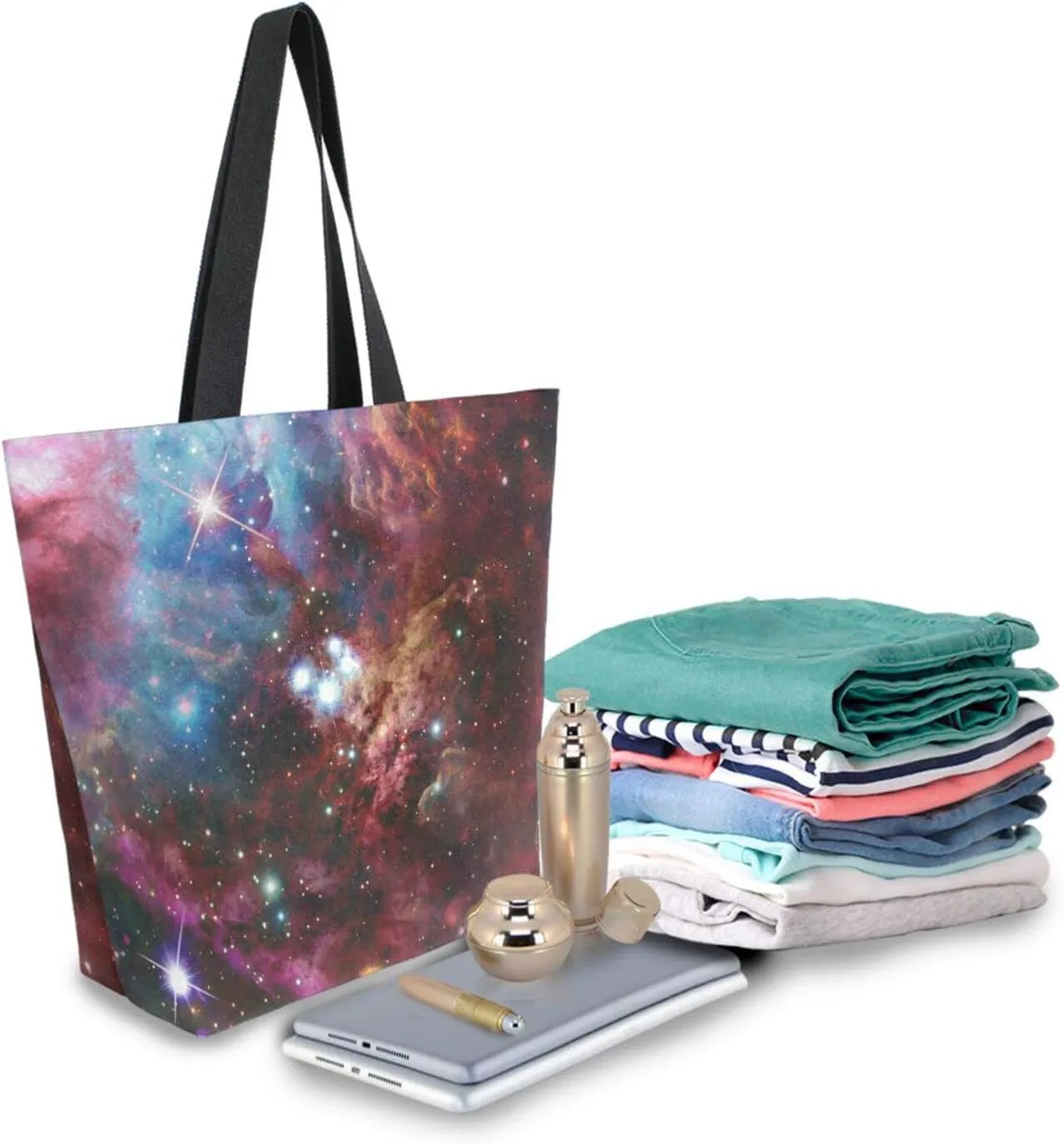 Oyihfvs Canvas Tote Grocery Bag, Women Large Shoulder Bag, Reusable Grocery Handbag