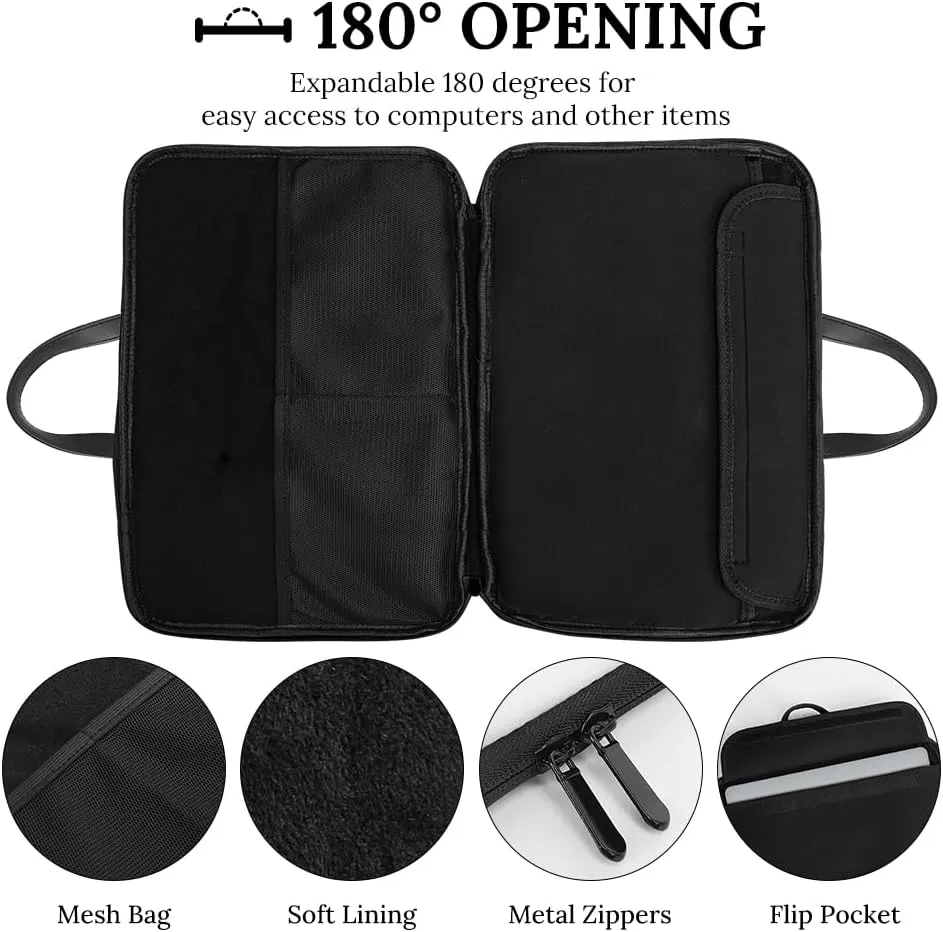 Paisley Portable Leather Laptop Bag