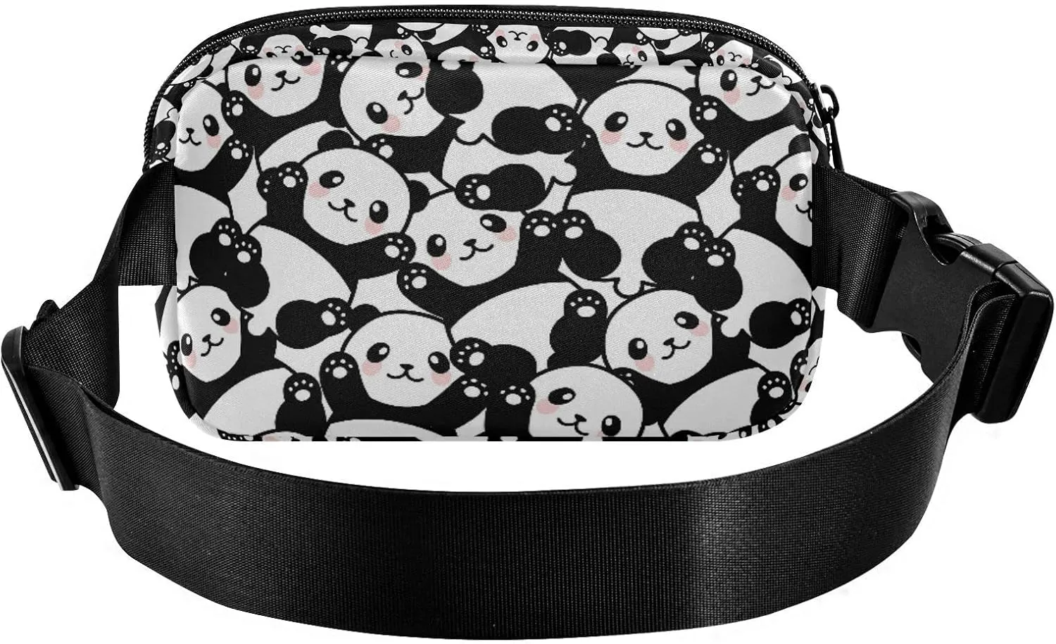 Pandas Fanny Packs for Women Men Belt Bag with Adjustable Strap Fashion Waist Packs Crossbody Bag Waist Pouch for Travel Sports Running Cycling