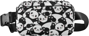 Pandas Fanny Packs for Women Men Belt Bag with Adjustable Strap Fashion Waist Packs Crossbody Bag Waist Pouch for Travel Sports Running Cycling