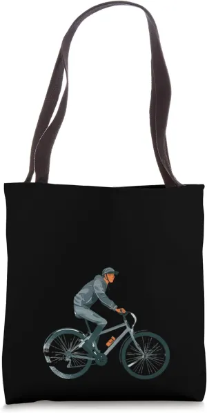 Passionate Cyclist Bike Riding Sports Tote Bag