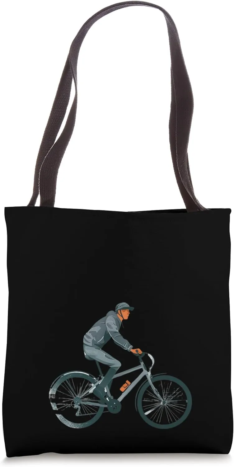 Passionate Cyclist Bike Riding Sports Tote Bag