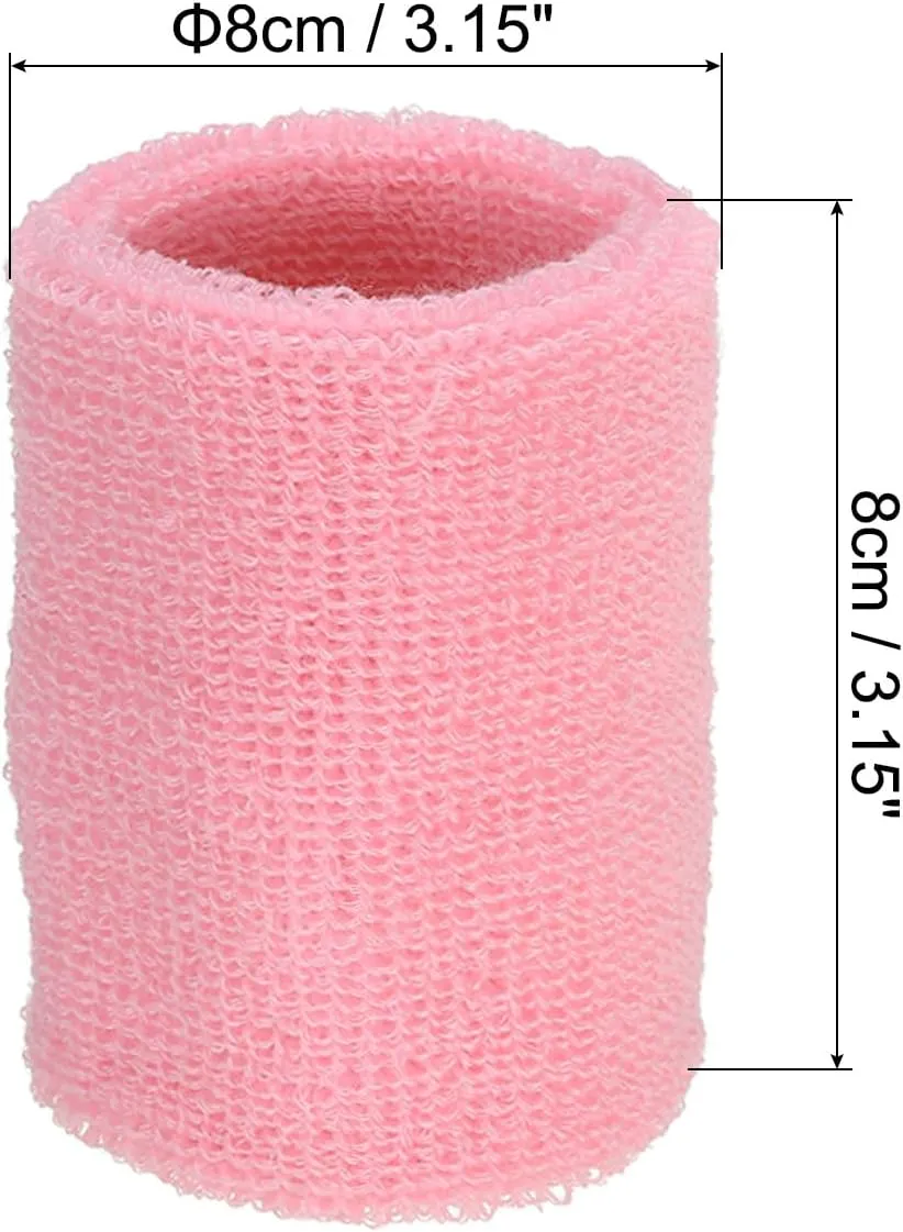PATIKIL Sports Wristbands, Athletic Cotton Terry Cloth Absorbent Wrist Sweatband for Tennis Basketball Working Out Running