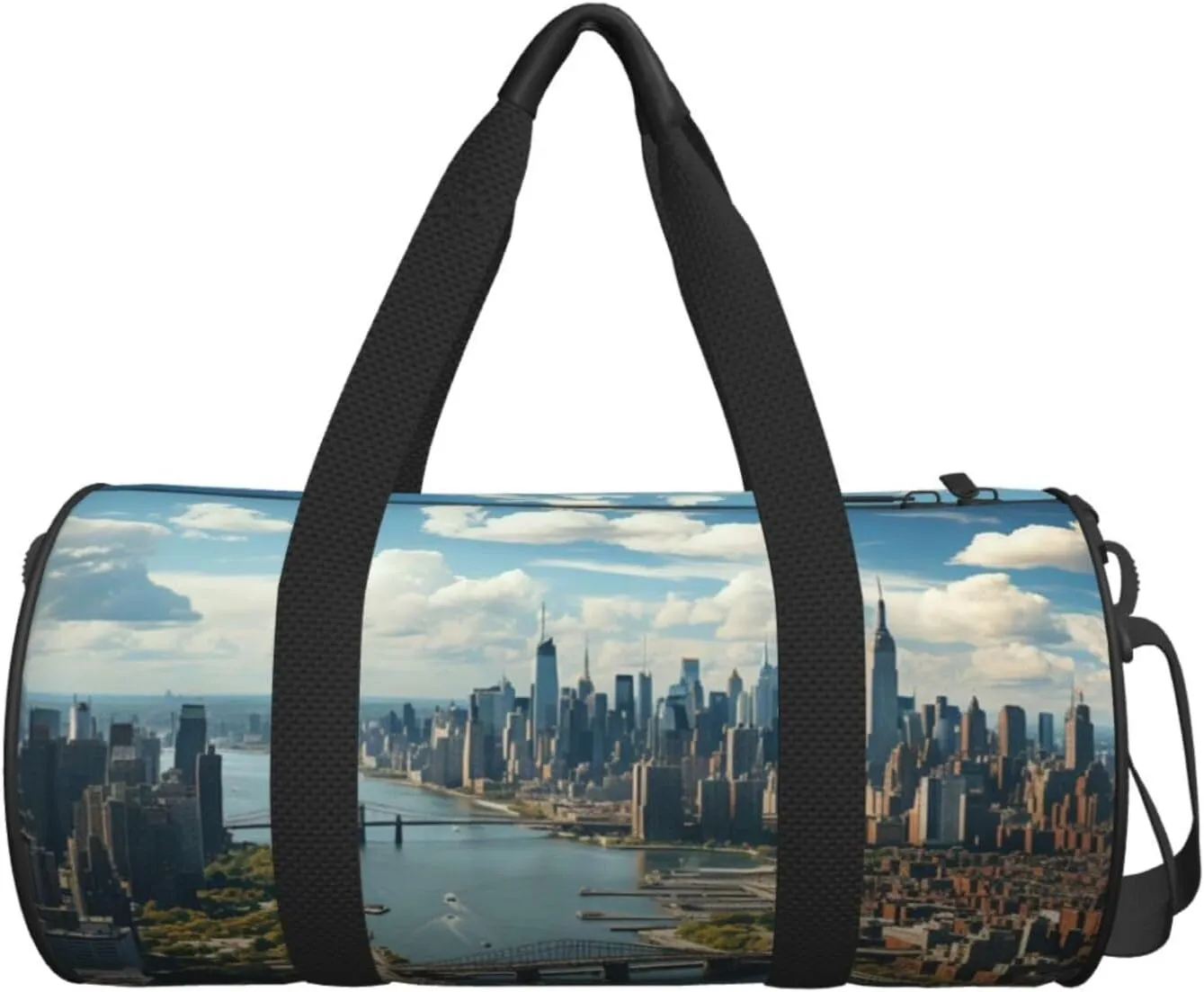 Penthouse View Over New York Manhattan Travel Duffle Bag for Men Women Sport Gym Bag Foldable Weekender Bag Carry on Overnight Bag for Travel Swimming Basketball
