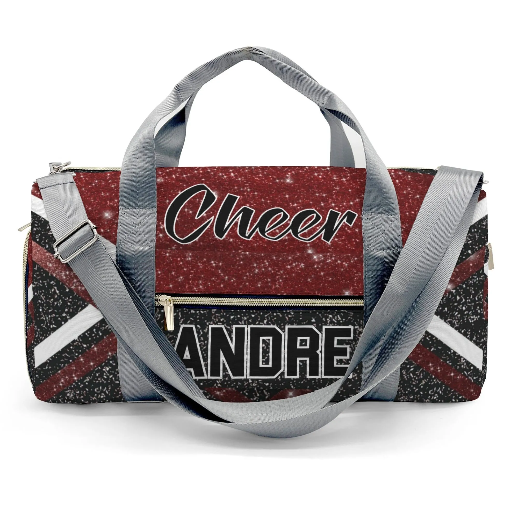 Personalized Cheer Cheerleader Blue Purple Red Yellow Pink MultiFunction Name Travel Bag