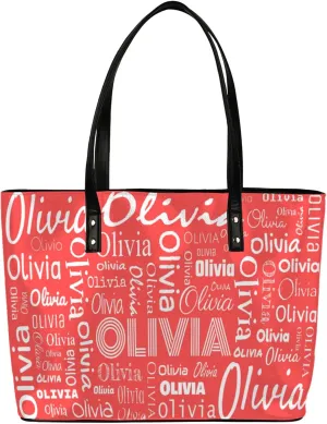 Personalized PU Leather Handbags for Women, Fashion Casual Shoulder Tote Bag Shopper Handbag Customized Gifts