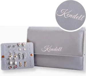 Personalized Travel Jewelry Case - Custom Gifts For Women, Bridesmaid Proposal Gifts, Travel Jewelry Organizer, Customized Jewelry Box, Birthday Gifts For Mom, Regalos Personalizados Para Mujer