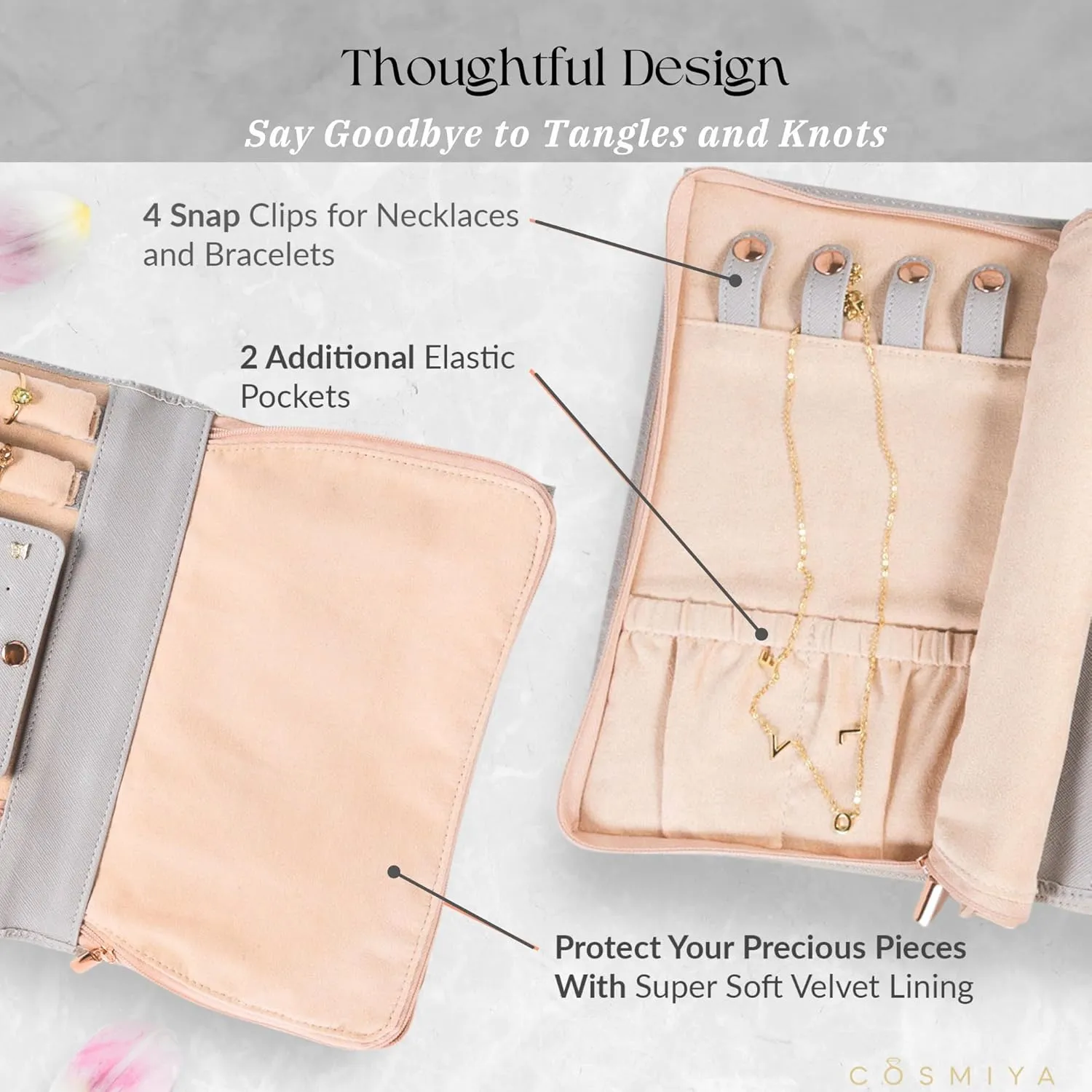 Personalized Travel Jewelry Case - Custom Gifts For Women, Bridesmaid Proposal Gifts, Travel Jewelry Organizer, Customized Jewelry Box, Birthday Gifts For Mom, Regalos Personalizados Para Mujer