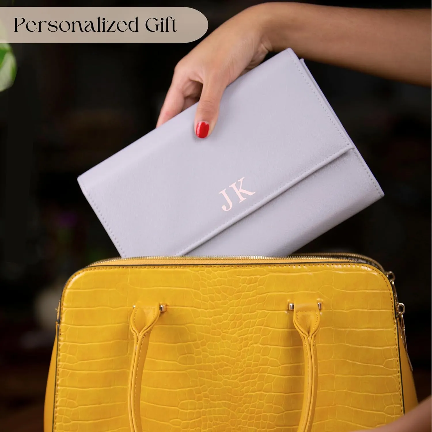 Personalized Travel Jewelry Case - Custom Gifts For Women, Bridesmaid Proposal Gifts, Travel Jewelry Organizer, Customized Jewelry Box, Birthday Gifts For Mom, Regalos Personalizados Para Mujer