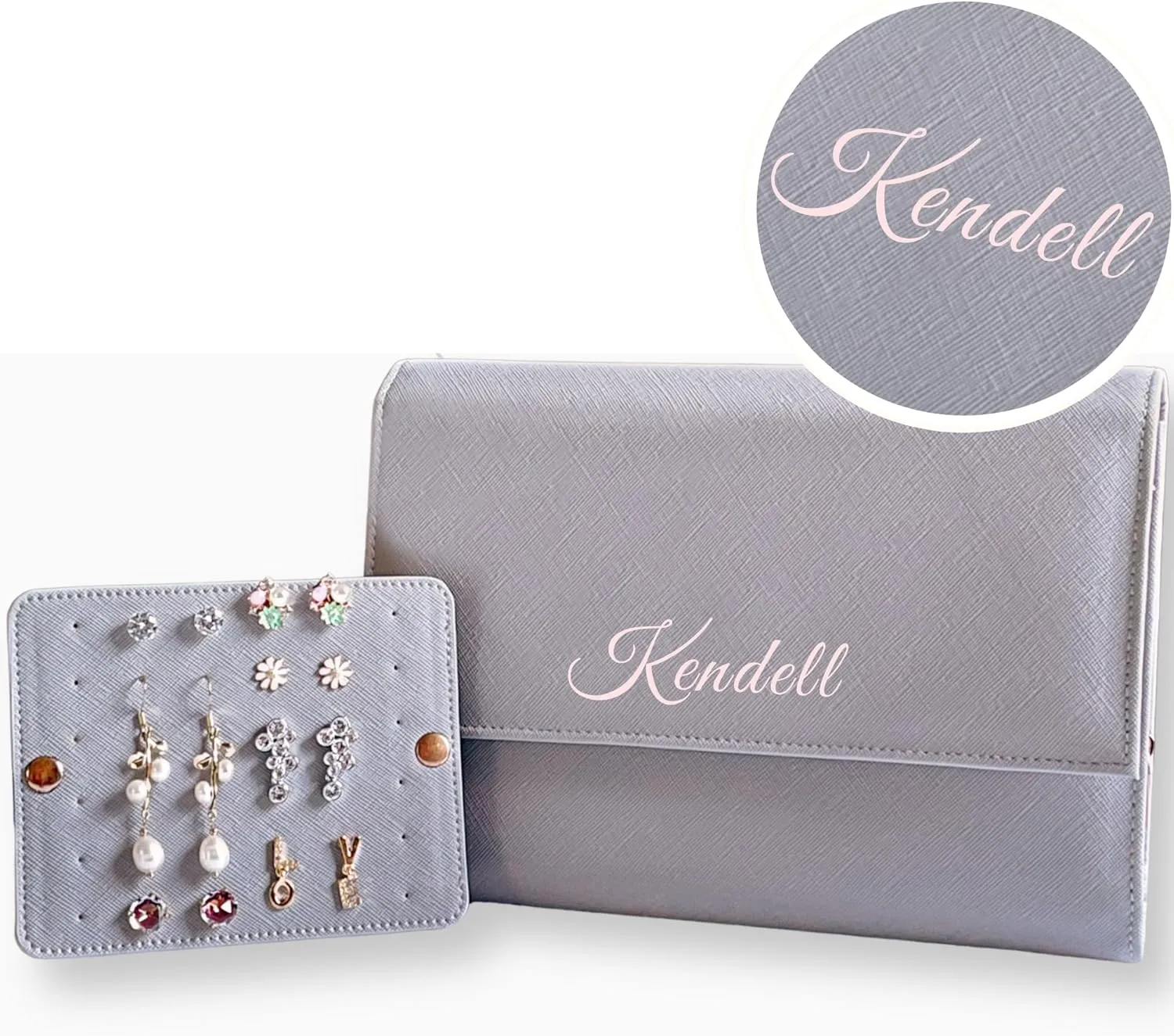 Personalized Travel Jewelry Case - Custom Gifts For Women, Bridesmaid Proposal Gifts, Travel Jewelry Organizer, Customized Jewelry Box, Birthday Gifts For Mom, Regalos Personalizados Para Mujer