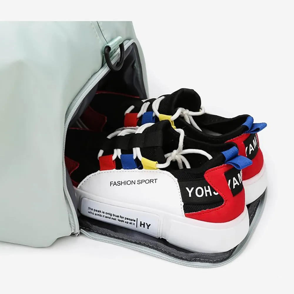 Personalized Waterproof Gym Team Sports Bag Custom Travel Duffle Bag With Logo/Name/Photo (Light green)