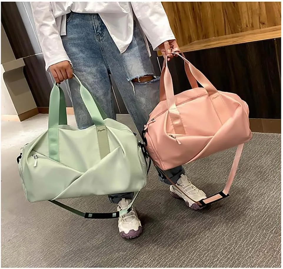Personalized Waterproof Gym Team Sports Bag Custom Travel Duffle Bag With Logo/Name/Photo (Light green)