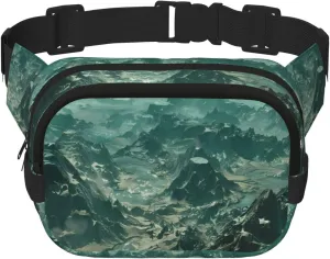 Phayah Endless Barren Mountains Pattern Fanny Waist Packs For Men Women, Waist Bag Hip Pack For Travel Hiking Running Outdoor Sports