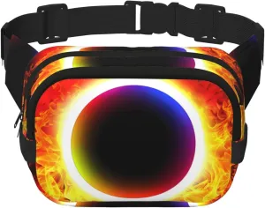 Phayah Fire Obsidian Spot Pattern Fanny Waist Packs For Men Women, Waist Bag Hip Pack For Travel Hiking Running Outdoor Sports