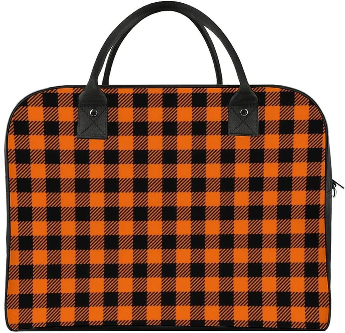 Pink Black Gray Argyle Fashionable Large Capacity Travel Handbag Unisex