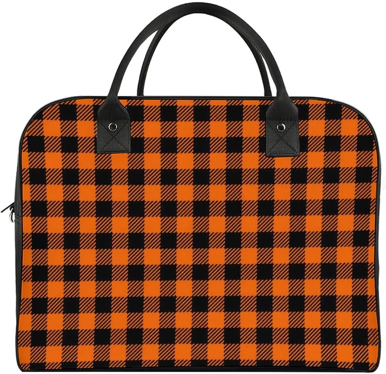 Pink Black Gray Argyle Fashionable Large Capacity Travel Handbag Unisex